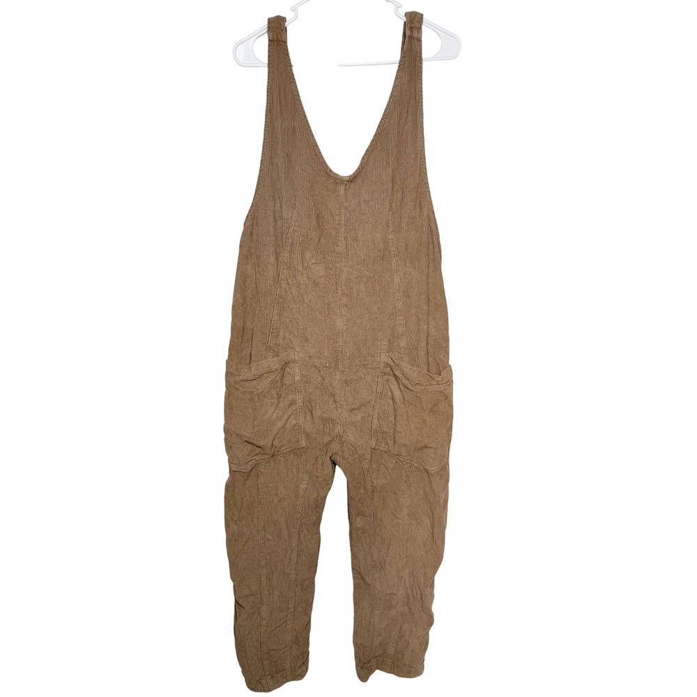 We The Free Women Corduroy Overalls Size M Brown Artist Granola Girl Earthy